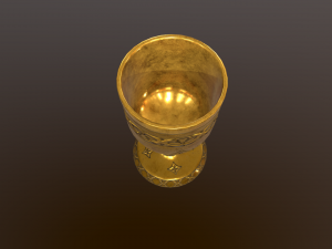 golden goblet 3D मॉडल