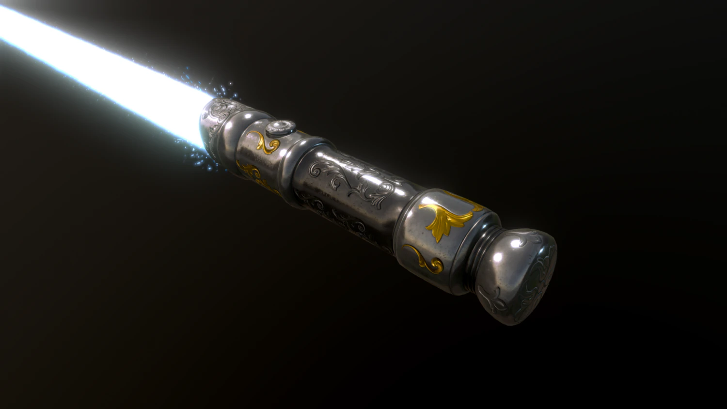 neoclassical lightsaber 3D Model .c4d .max .obj .3ds .fbx .stl .blend
