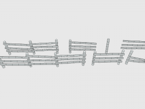 log fence assets 3D मॉडल