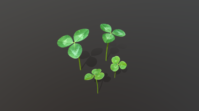 clovers 3D Model .c4d .max .obj .3ds .fbx .stl .blend 