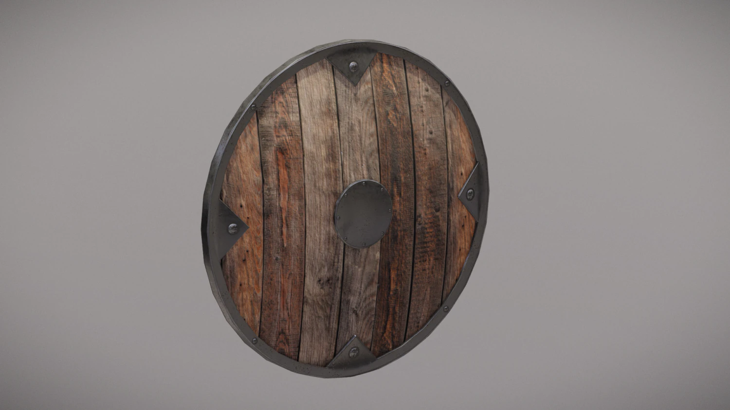 wooden shield 3D Model .c4d .max .obj .3ds .fbx .stl .blend 
