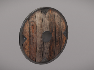 wooden shield 3D Model