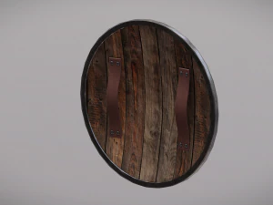 wooden shield 3D Model