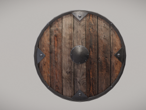 wooden shield 3D Model