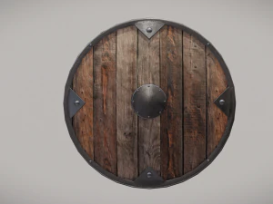 wooden shield 3D Model