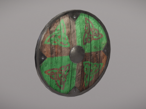painted shield 3D Model