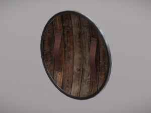 painted shield Model 3D