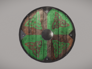 painted shield Model 3D