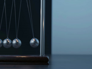 newtons pendulum cradle ball rigged animated lowpoly pbr low-poly 3D Model