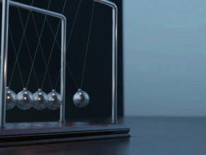 newtons pendulum cradle ball rigged animated lowpoly pbr low-poly 3D Model