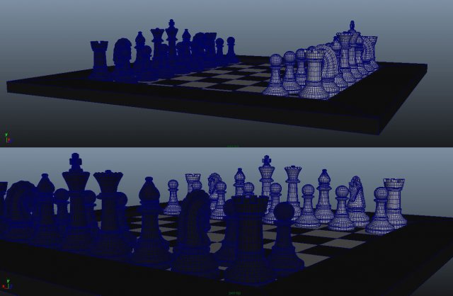 chess set 3D Model .c4d .max .obj .3ds .fbx .stl .blend 