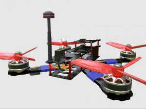 Drone Quadcopter 3D Model