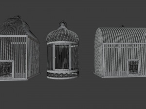 Bird cage Collection Model 3D