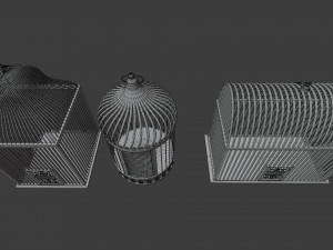 Bird cage Collection Model 3D