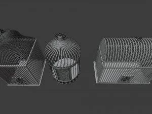 Bird cage Collection 3D Model