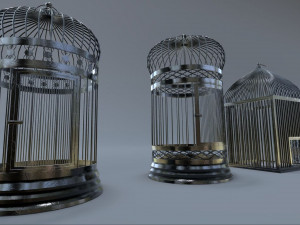 Bird cage Collection Low-poly 3Dモデル