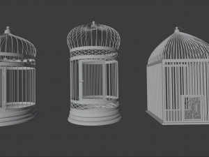 Bird cage Collection Low-poly 3Dモデル