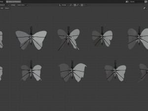 Butterfly Collection PBR Rigged Animated 3D Model