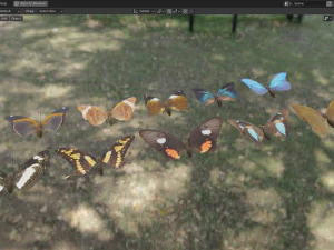 Butterfly Collection PBR Rigged Animated 3D Model