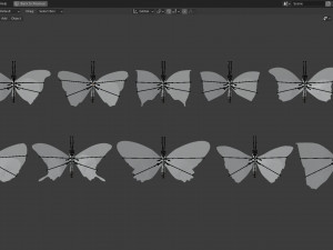 Butterfly Collection PBR Rigged Animated 3Dモデル