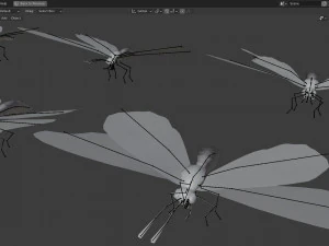 Butterfly Collection PBR Rigged Animated 3D Model