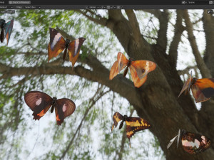 Butterfly Collection PBR Rigged Animated 3Dモデル