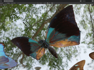 Butterfly Collection PBR Rigged Animated 3Dモデル