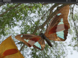 Butterfly Collection PBR Rigged Animated 3D Model