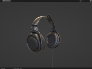 Headphone with Rig Low-poly 3D Model