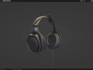 Headphone with Rig Low-poly 3D Model