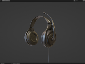 Headphone with Rig Low-poly 3D Model