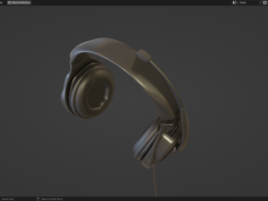 Headphone with Rig Low-poly 3D Model