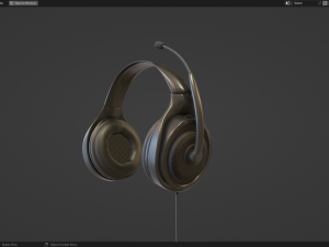 Headphone with Rig Low-poly 3D Model