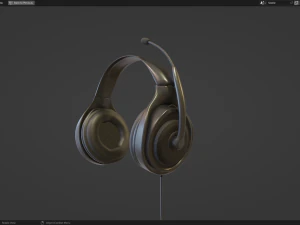Headphone with Rig Low-poly 3D Model