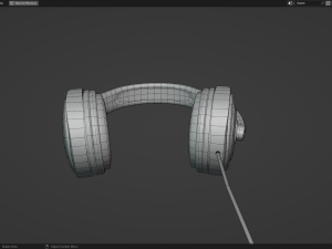 Headphone with Rig Low-poly 3D Model