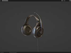 Headphone with Rig Low-poly 3D Model
