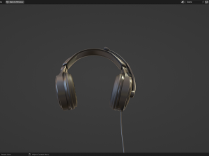 Headphone with Rig Low-poly 3D Model