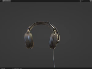 Headphone with Rig Low-poly 3D Model