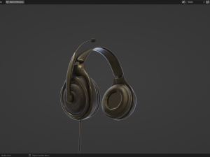 Headphone with Rig Low-poly 3D Model