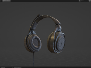 Headphone with Rig Low-poly 3D Model