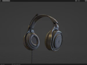 Headphone with Rig Low-poly 3D Model