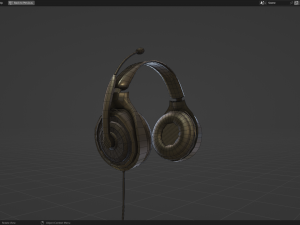 Headphone with Rig Low-poly 3D Model