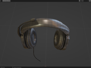 Headphone with Rig Low-poly 3D Model