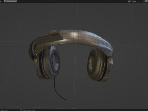 Headphone with Rig Low-poly 3D Model
