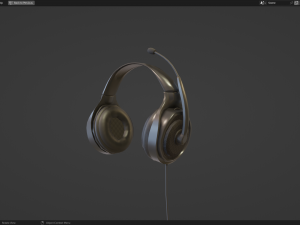 Headphone with Rig Low-poly 3D Model