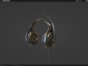Headphone with Rig Low-poly 3D Model