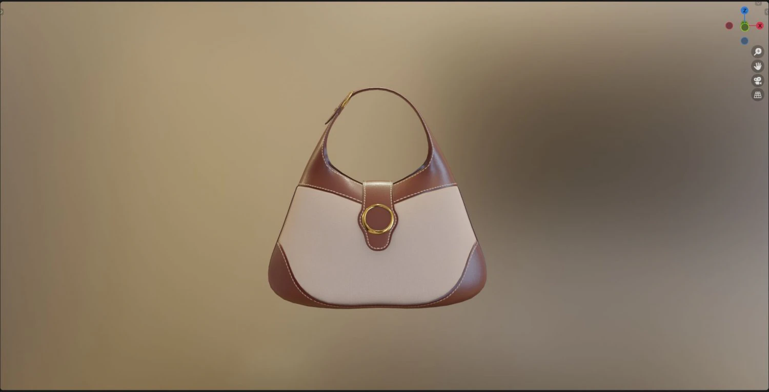 Woman Fashion Hand Bag 3D Model .c4d .max .obj .3ds .fbx .stl .blend 