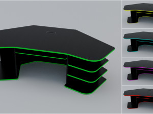 gaming desk low poly pbr 3D Model