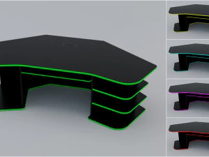 게임 데스크 로우 폴리 pbr 3D 모델