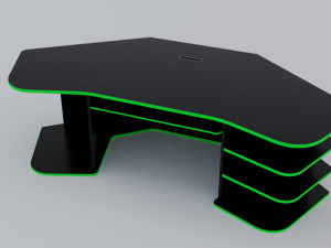 gaming desk low poly pbr Model 3D